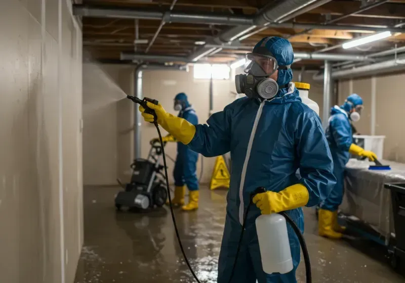 Basement Sanitization and Antimicrobial Treatment process in Fletcher, NC